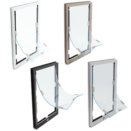 Hale Pet Door for Screens Tall Large 11 x 19 1 2 Brushed Aluminum
