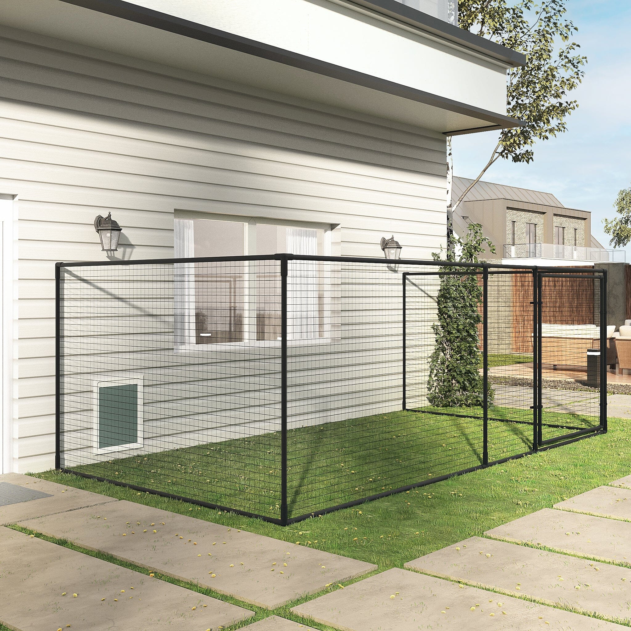 Dog Run Fence Freestanding Dog Proofer