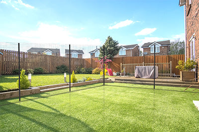 Backyard dog fence