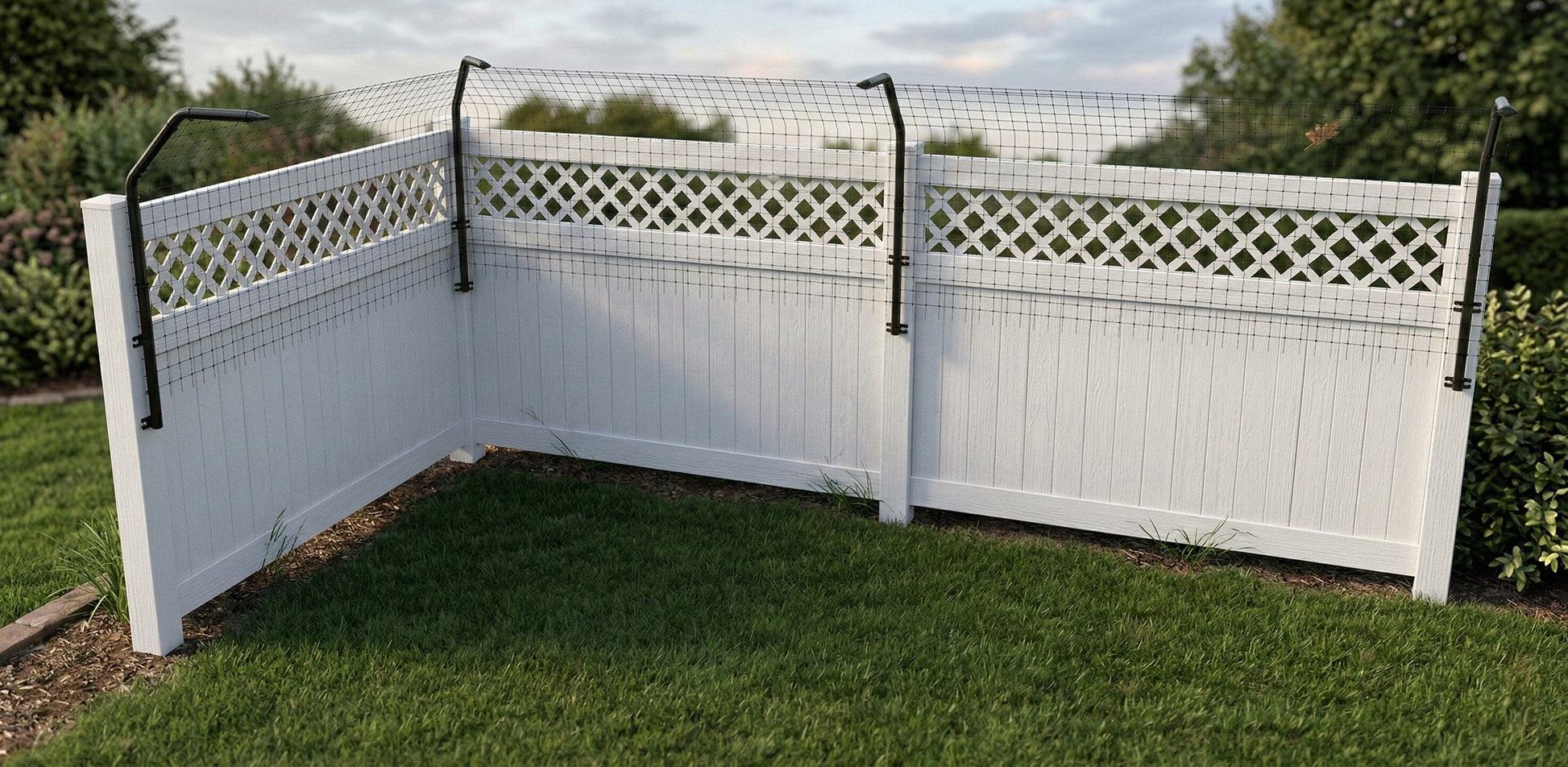 Houdini-Proof Fence Extender for Dogs Existing Fence Dog Proofer 