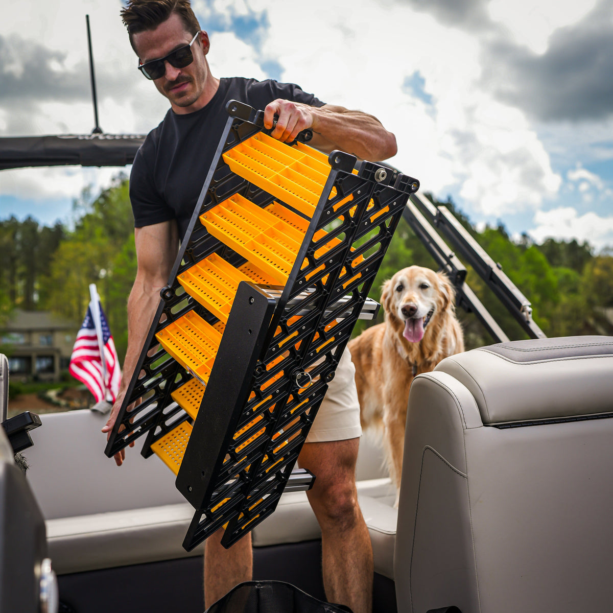 Pontoon Boat Dog Ladder WaterDog Adventure Gear 