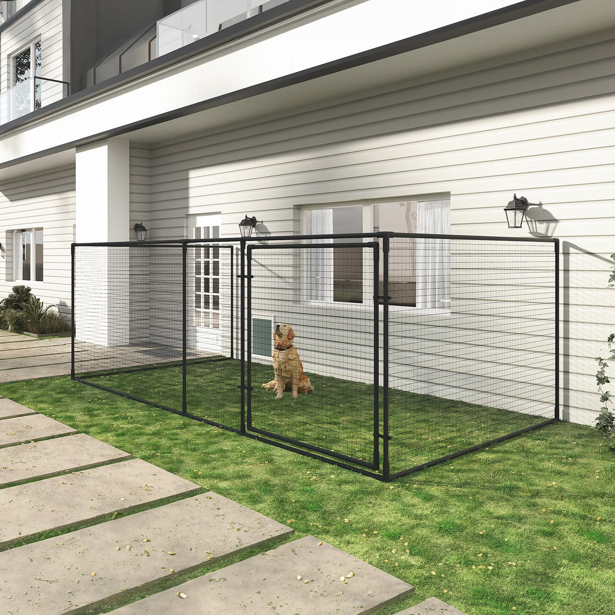 Dog Run Fence Freestanding Dog Proofer 