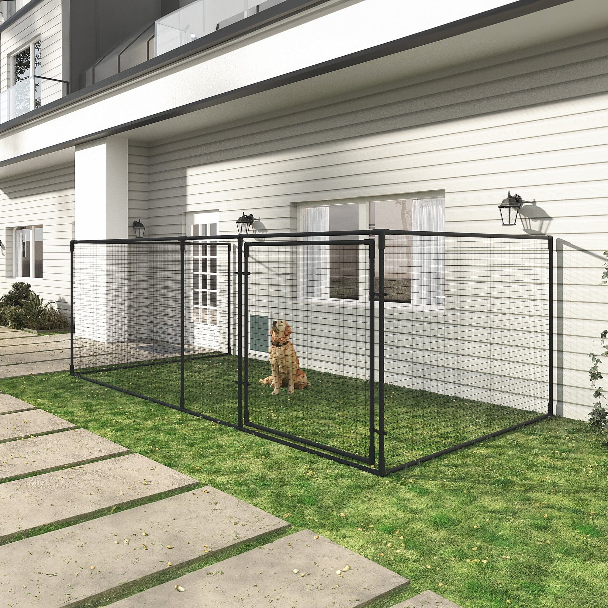 Dog Run Fence Freestanding Dog Proofer 