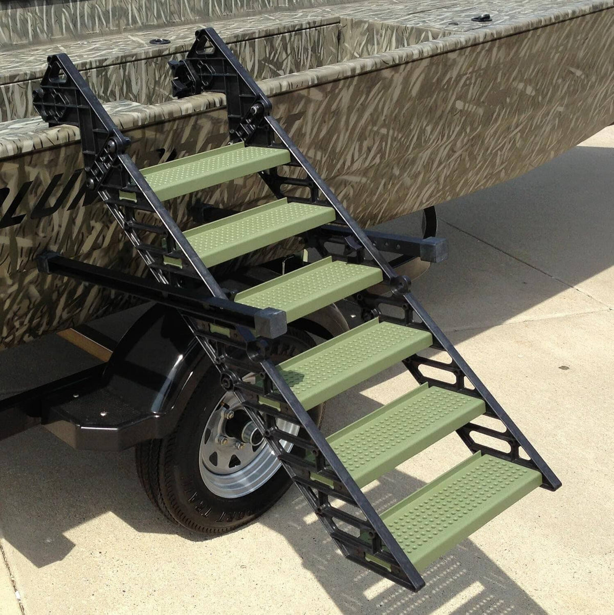 Hunting Boat Dog Ladder PYP Oak Moss Green 