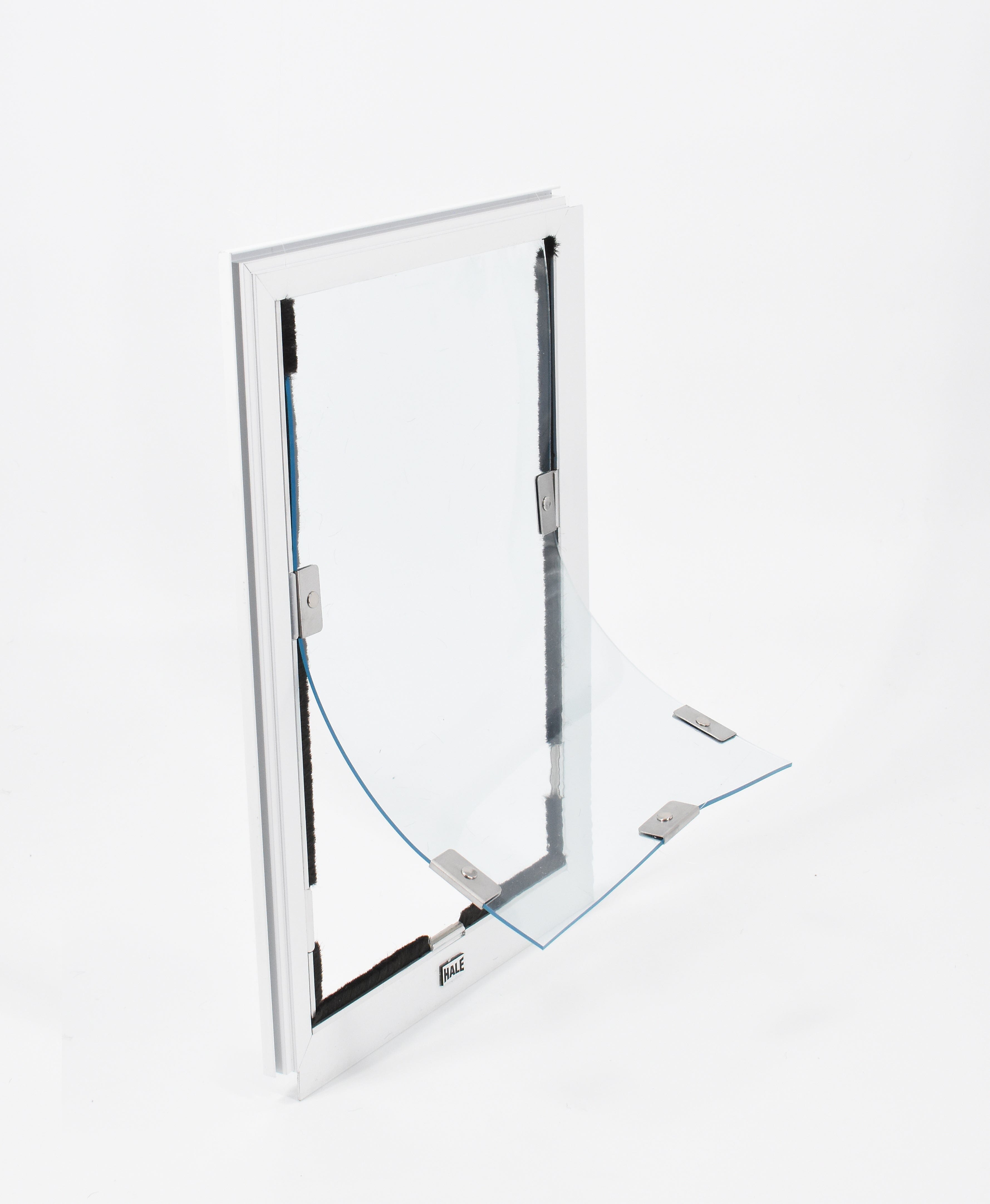 Dog Door - Screen Model Phone Order Only Dog Proofer Small Medium (6 1/2" x 9 1/2") White Standard 1/2" thick or less