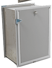 Dog Door - Wall Model HALE Small Medium (6 1/2&quot; x 9 1/2&quot;) Brushed Aluminum Single Flap