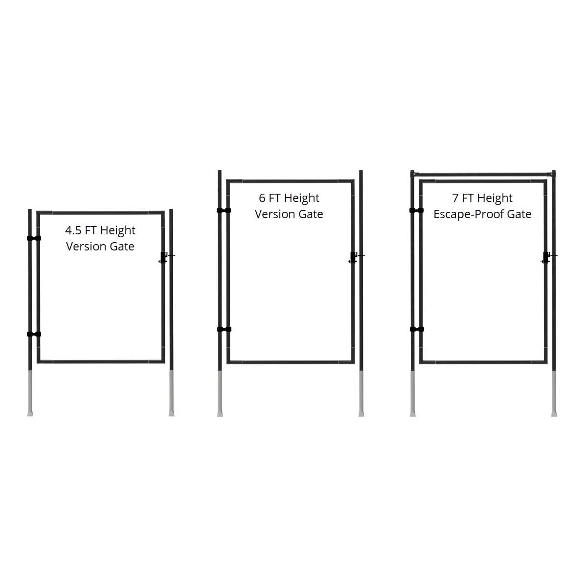 Comparative image showcasing different gate styles available from Dog Proofer.