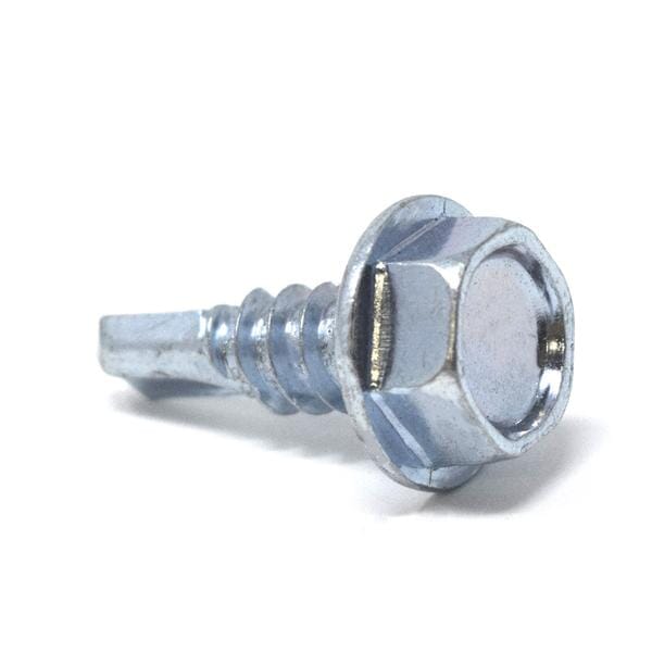Close-up image of self-tapping screws by Dog Proofer for easy fence installation, high resolution.